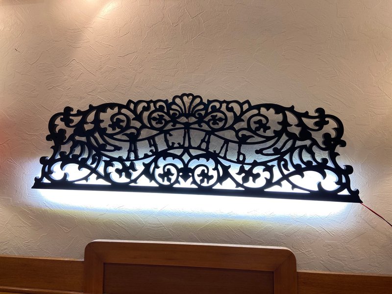 钢琴谱架、钢琴墙雕塑、卧室墙饰 - 墙贴/壁贴 - 木头 黑色