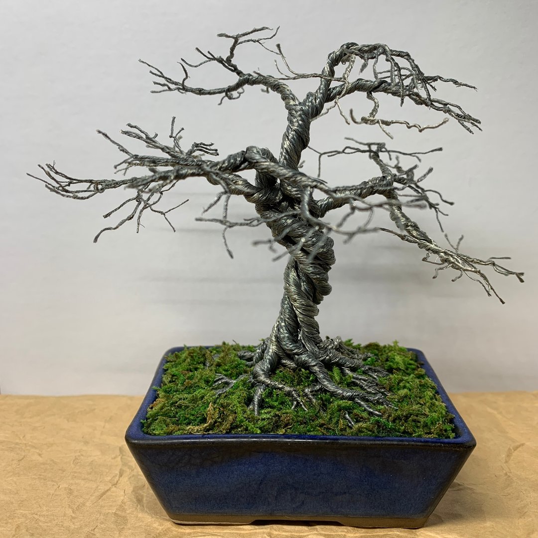 Dead tree type wire bonsai - 摆饰 - 铜/黄铜 咖啡色