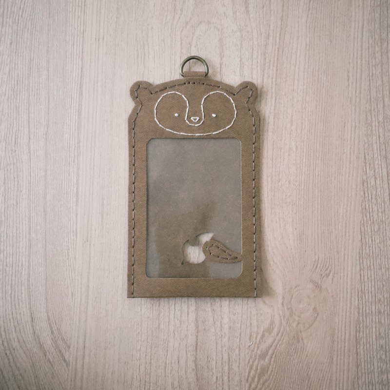 水洗牛皮纸卡套 狸猫 - 证件套/卡套 - 纸 咖啡色