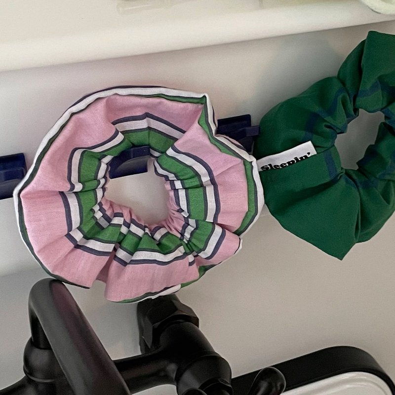 玫瑰粉色发圈 - 发饰 - 棉．麻 粉红色