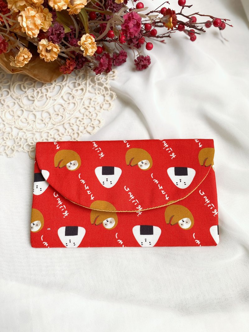 【好日手作】蛇么都有钱。布作八万八顺心如意招财红包袋/存折袋 - 皮夹/钱包 - 棉．麻 红色