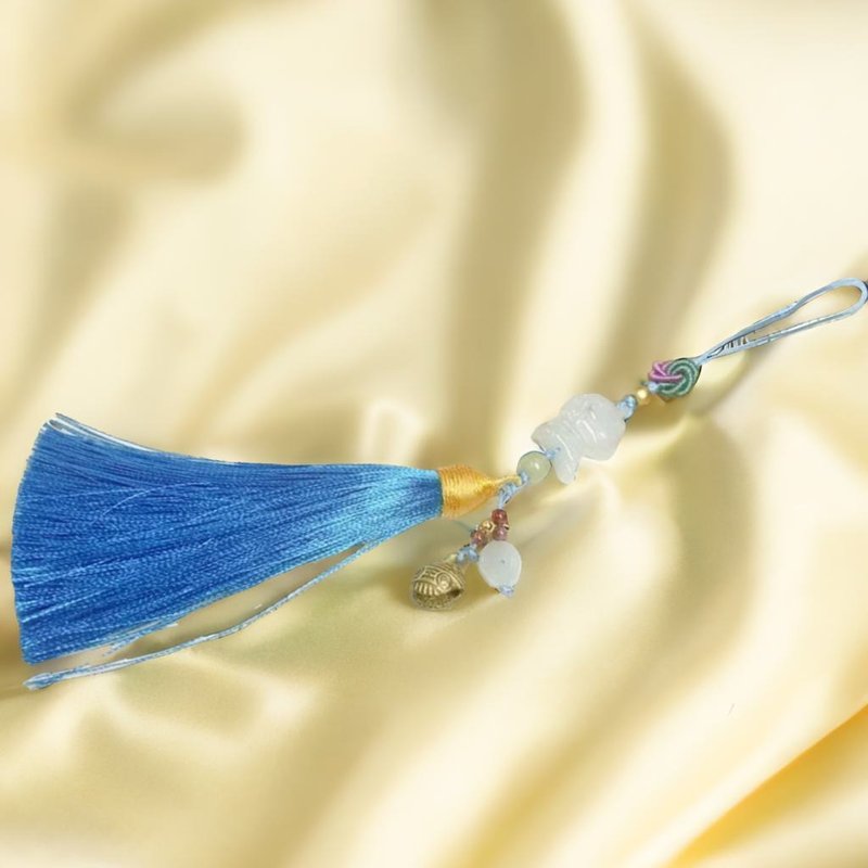 冰种翡翠咸蛋超人吊饰 | 天然缅甸玉翡翠A货 |送礼 - 吊饰 - 玉石 透明