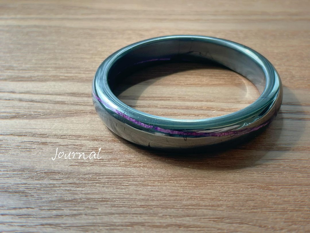 Journal-璇星环 天然杉石(南非舒俱莱)丝绸感铁舒x缎带紫星环手镯 - 手链/手环 - 宝石 