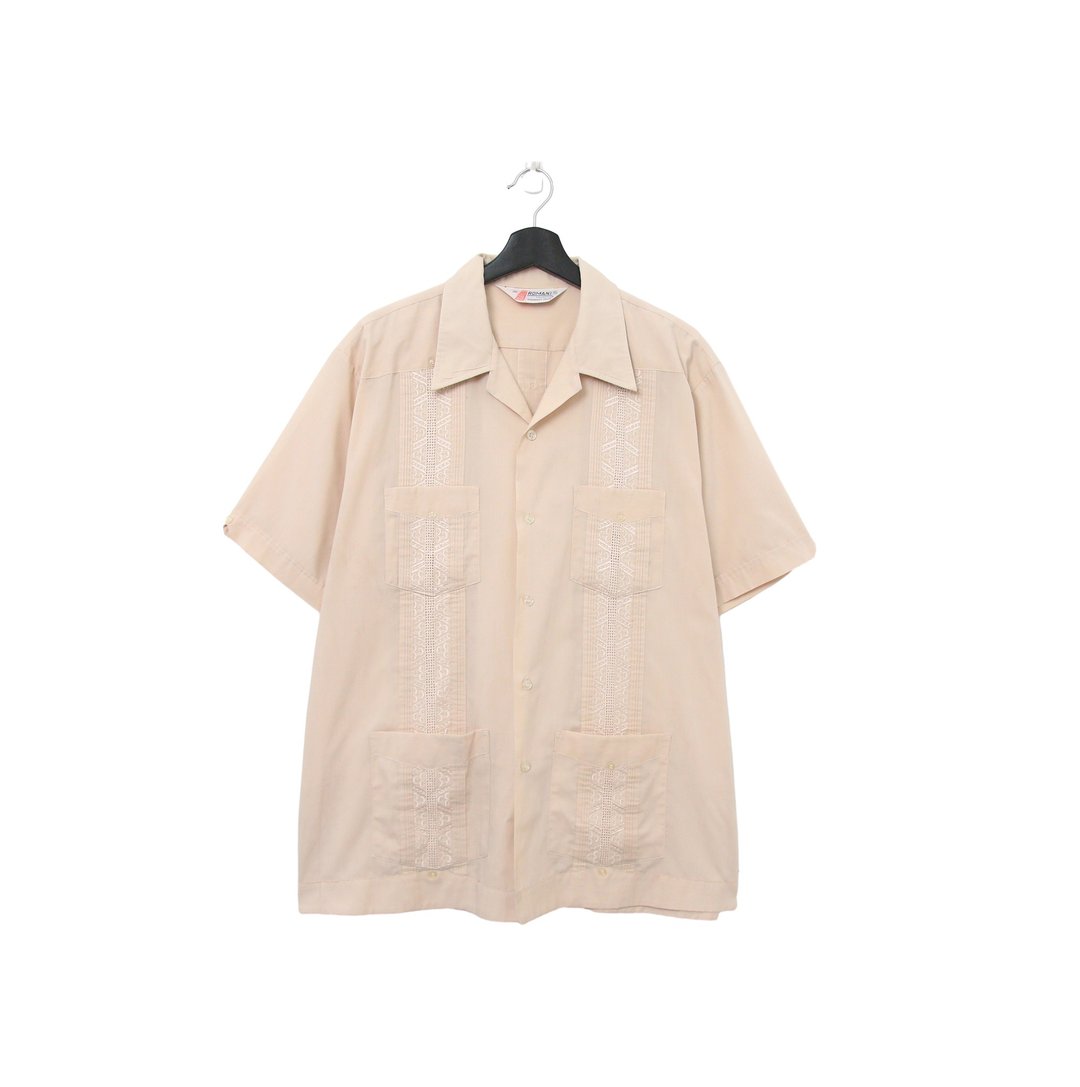 Back to Green- 古巴衬衫 粉肤 排列图腾 vintage shirt - 男装衬衫 - 棉．麻 