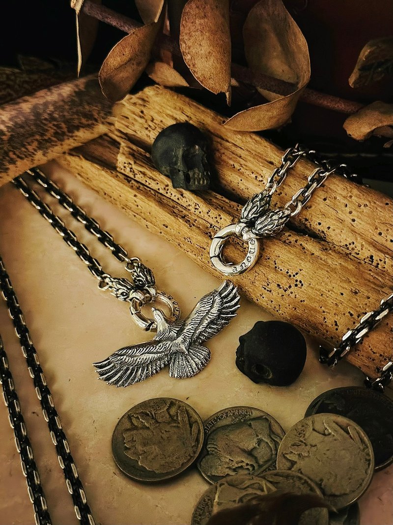 【银链系列】小鹰头银链 Silver /(S)45-60cm/(L)50-70cm /不含坠 - 项链 - 纯银 银色