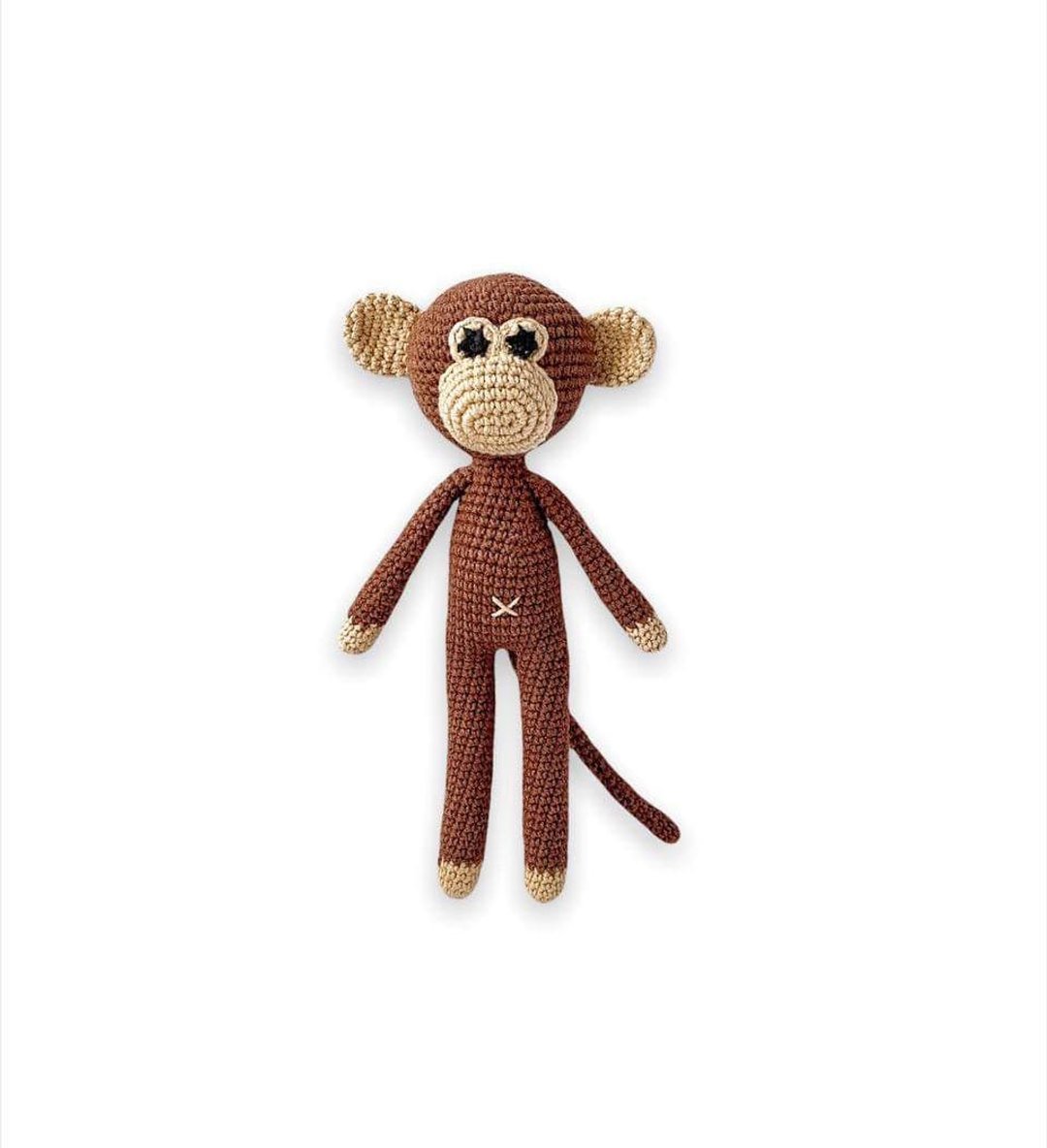 Crochet amigurumi monkey pattern, Crochet animal pattern - 编织/刺绣/羊毛毡/裁缝 - 绣线 咖啡色