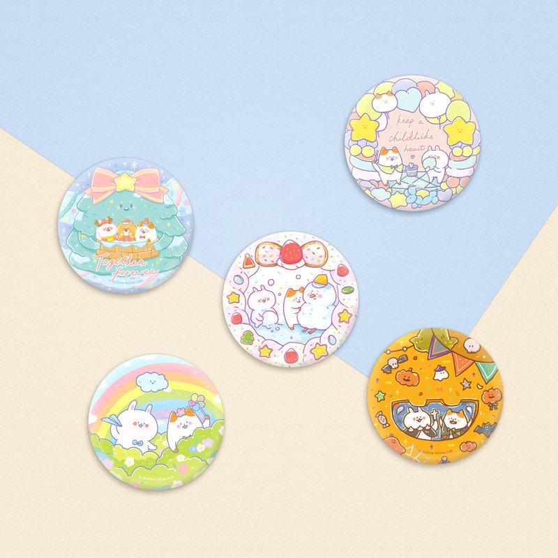 日日缤纷季节 | 圆形磁铁 44mm - 冰箱贴/磁贴 - 其他材质 蓝色
