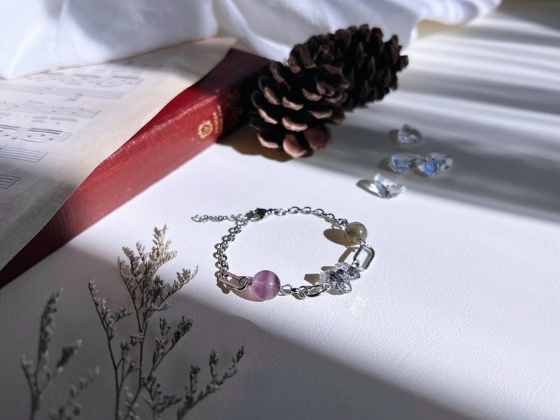 水晶手链X花月 - 手链/手环 - 水晶 多色