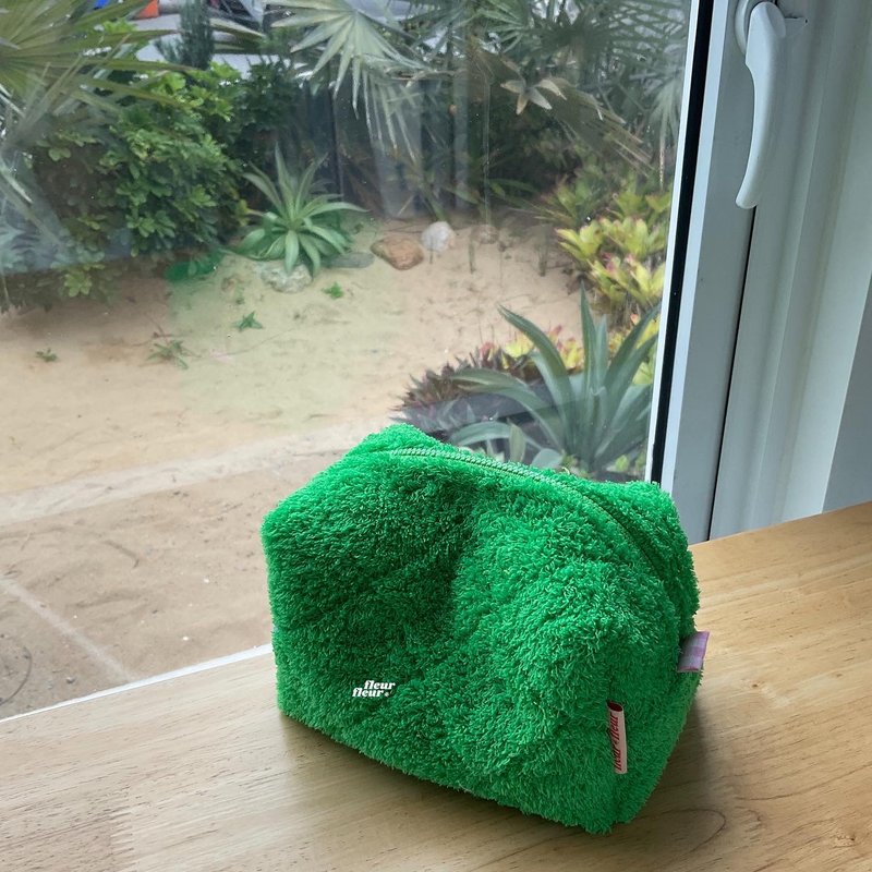 Botega Terry Pouch - 化妆包/杂物包 - 棉．麻 绿色