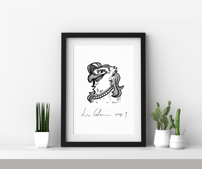 【定制化】 精装版 动物人像 - To be the animal - 画框/相框 - 纸 白色