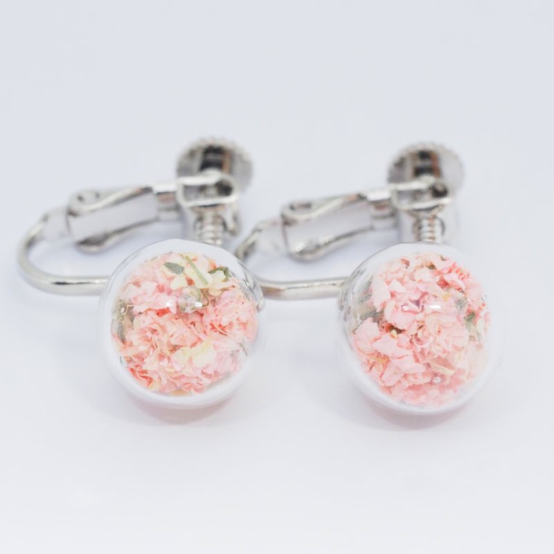 爱家作- OMYWAY DIY 干花  玻璃球 耳针 耳环 耳勾 垂挂 耳夹  1cm - 耳环/耳夹 - 玻璃 蓝色