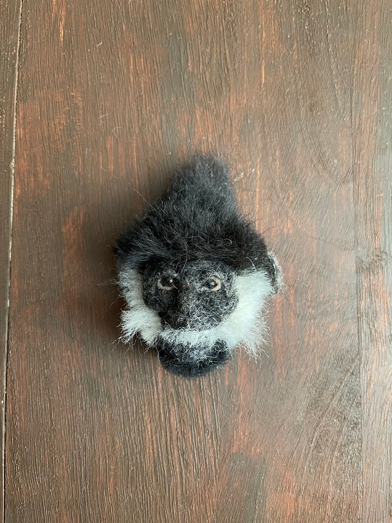 法兰斯瓦．托尔顿脸部造型胸针 - 胸针 - 羊毛 黑色