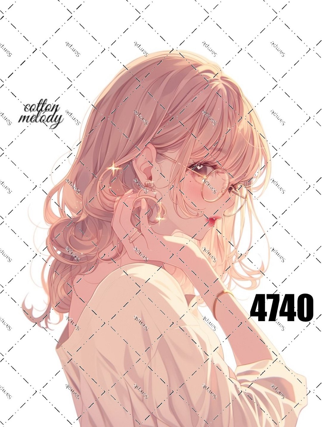 original sticker no.4740 人物贴纸 原创贴纸 原创人物贴纸 装饰贴纸 cotton melody - 贴纸 - 纸 