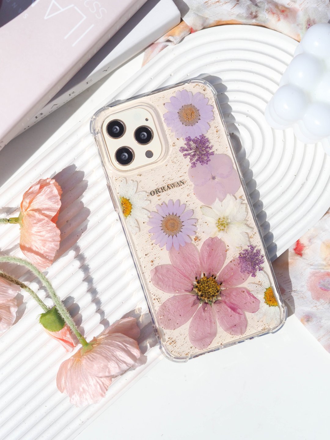 Royal Violet,, pressed flower phone case | Handmade - 手机壳/手机套 - 树脂 紫色