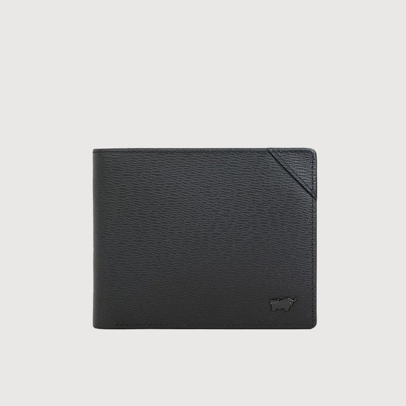 【免费升级送礼包装】斯莱特-A 粒面牛皮皮夹(多款)-黑色/BF565 - 皮夹/钱包 - 真皮 黑色