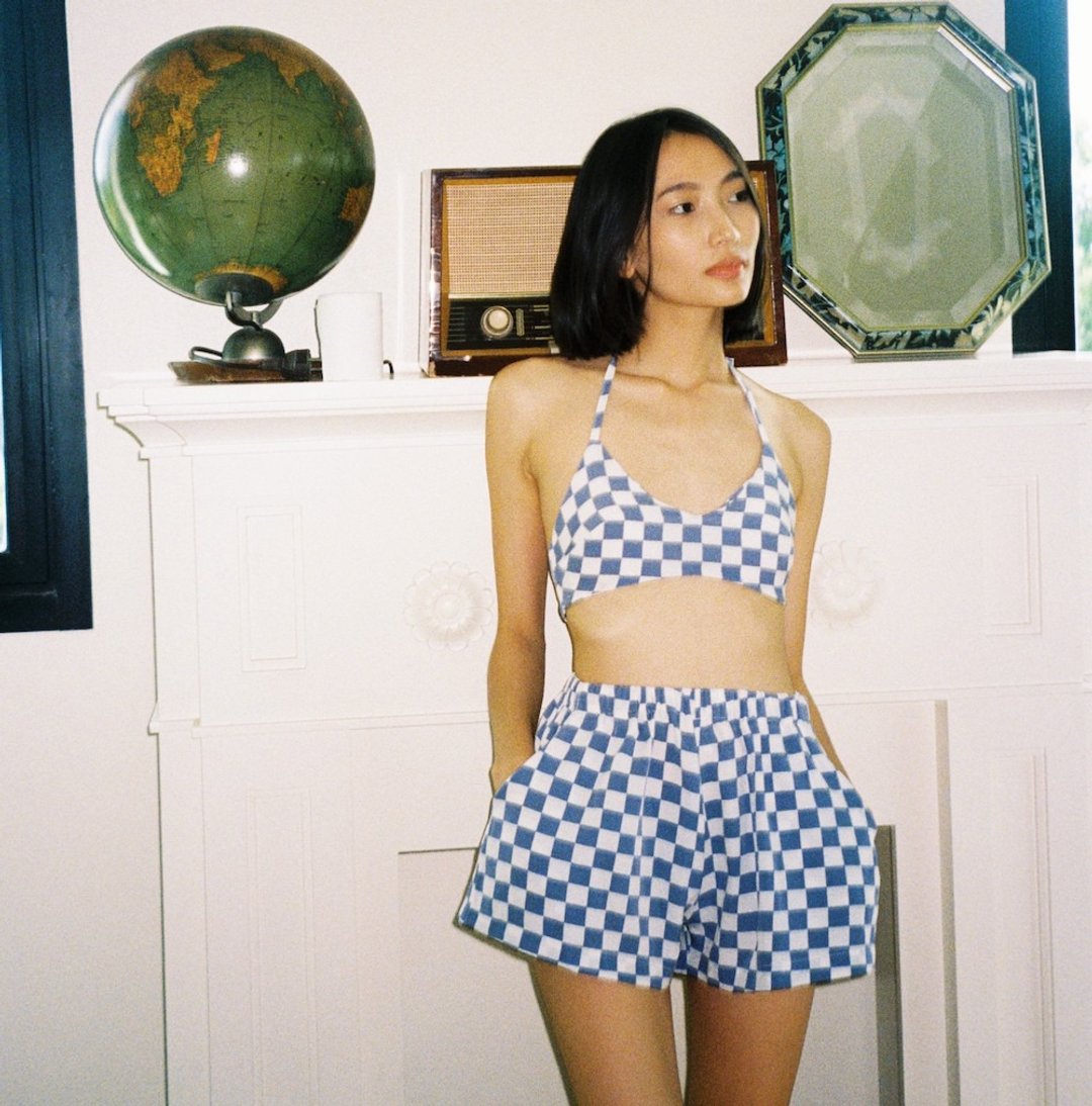 summer locker miss kelly checker set in cornflower - 其他 - 其他材质 蓝色