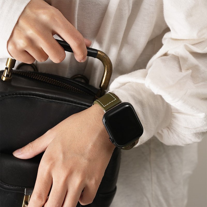 Apple watch - 【特别限定色】车线真皮苹果表带 - 表带 - 真皮 卡其色