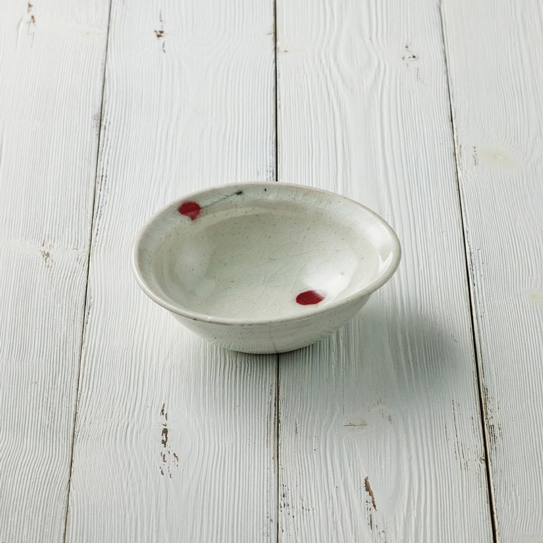 日本职人手做系列 - 樱桃偏转小碗(14.5cm) - 碗 - 陶 白色