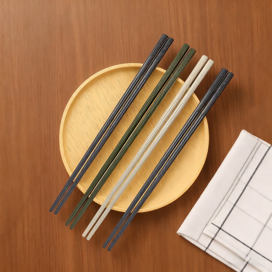 【哩皿生活】洁晶筷 6 入组 环保餐具 环保筷 随行筷 方筷 便携筷 - 筷子/筷架 - 塑料 多色