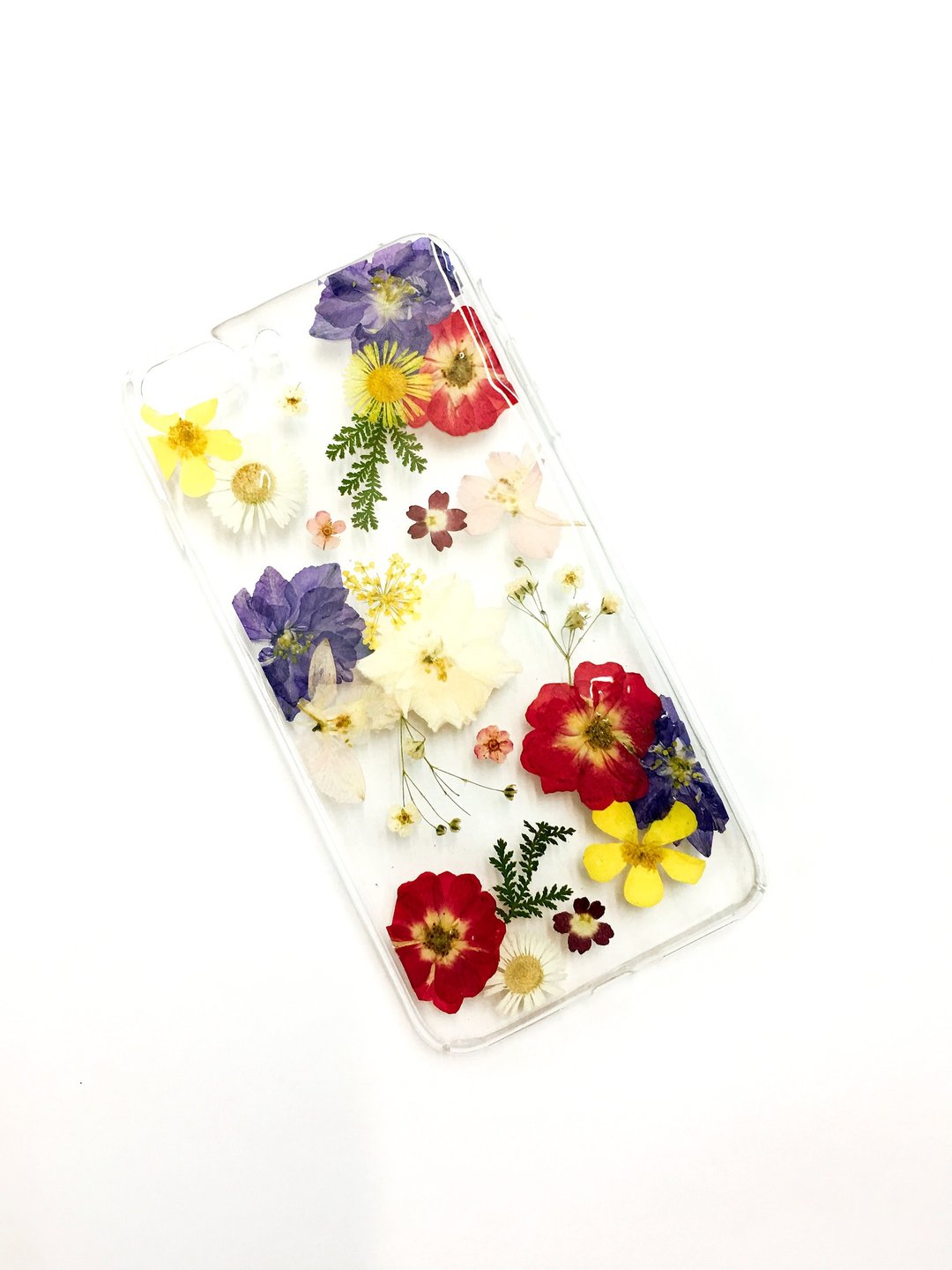 押花手机壳 | pressed flower phone case - 手机壳/手机套 - 硅胶 红色
