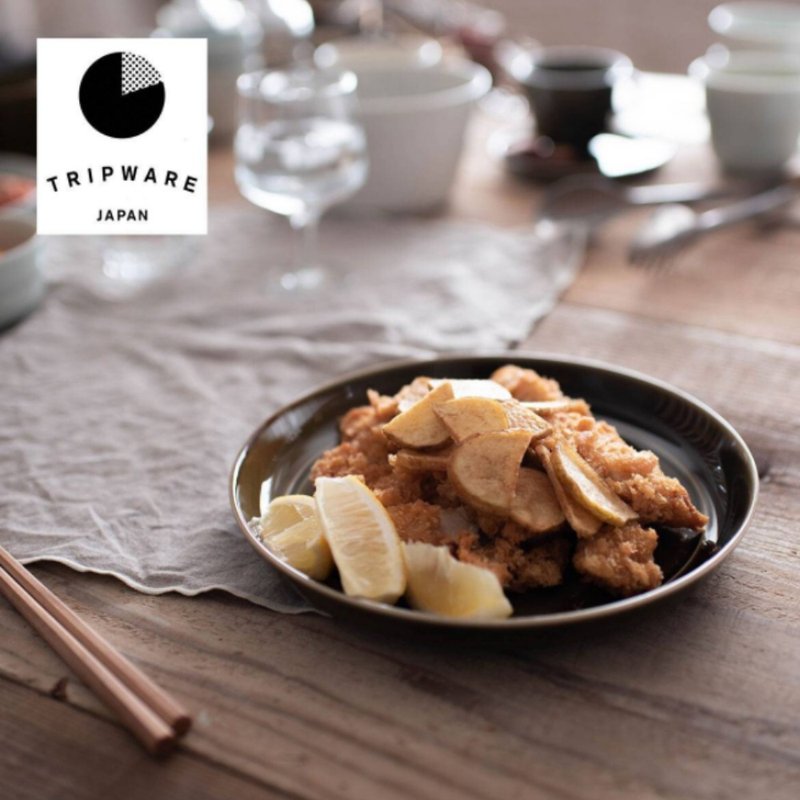 【Trip Ware Japan】深盘 日本制 美浓烧 (橄榄绿) - 盘子/餐盘/盘架 - 陶 