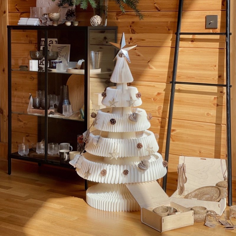 经典圣诞树 白色 附赠配件 - 摆饰 - 纸 白色