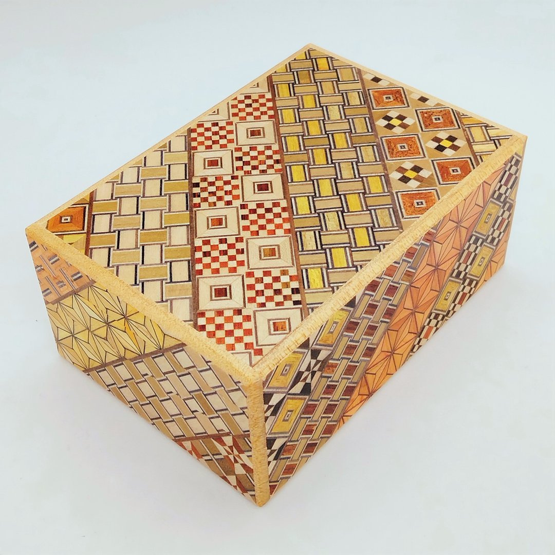 4 sun 27 steps Japanese puzzle box Himitsu-bako Hakone Yosegi-zaiku Japan - 其他 - 木头 
