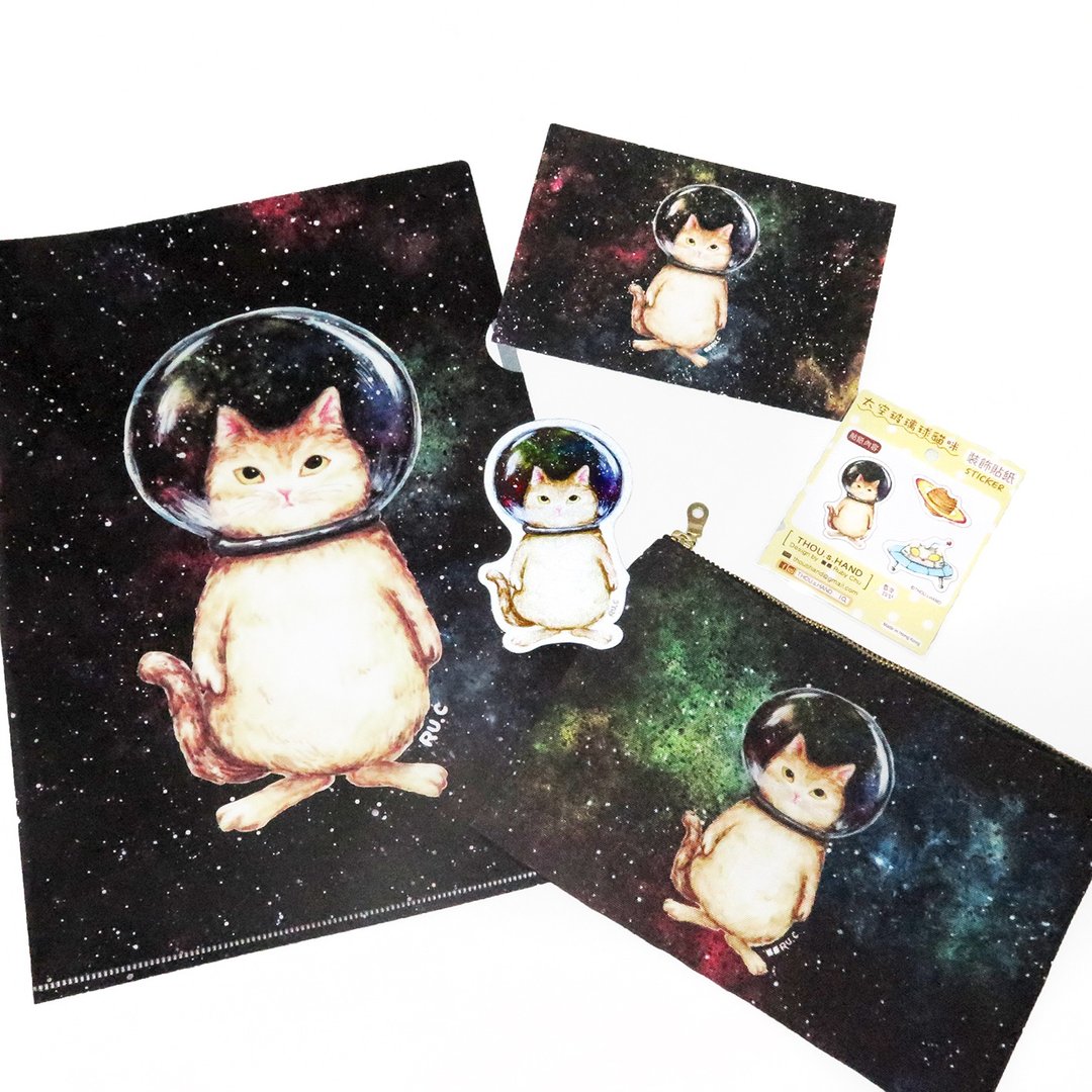 玻璃球猫猫 宇宙猫 文具福袋套装B - 其他 - 其他材质 多色