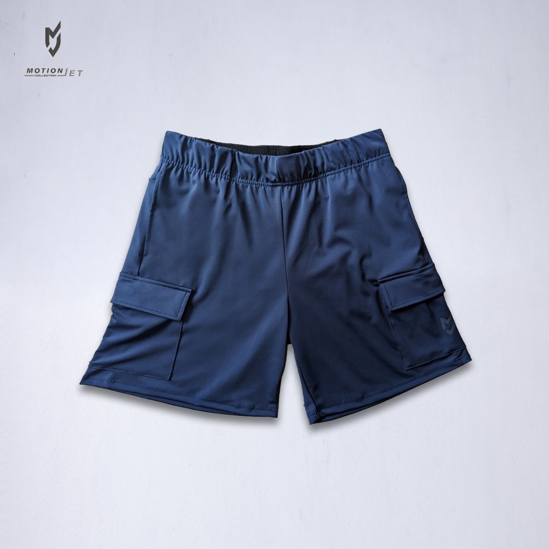 MJP008-MJ 男版机能运动短裤 (雾灰蓝) S-2XL - 男装运动裤 - 其他材质 