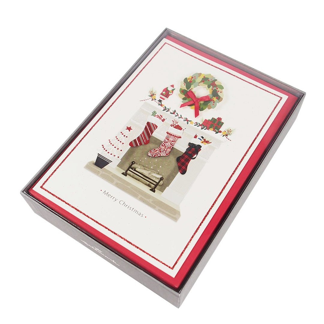 祝你快乐手工圣诞 耶诞盒卡12入【Hallmark-卡片 圣诞节系列】 - 卡片/明信片 - 纸 白色