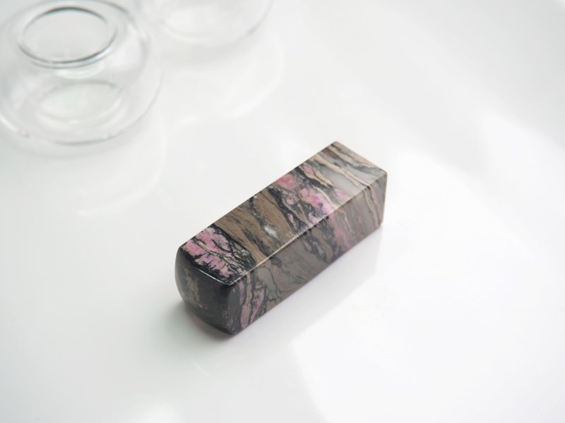 【现货订制】玫瑰石印章 | 开运印章 | 个人印鉴章 - 印章/印台 - 玉石 卡其色