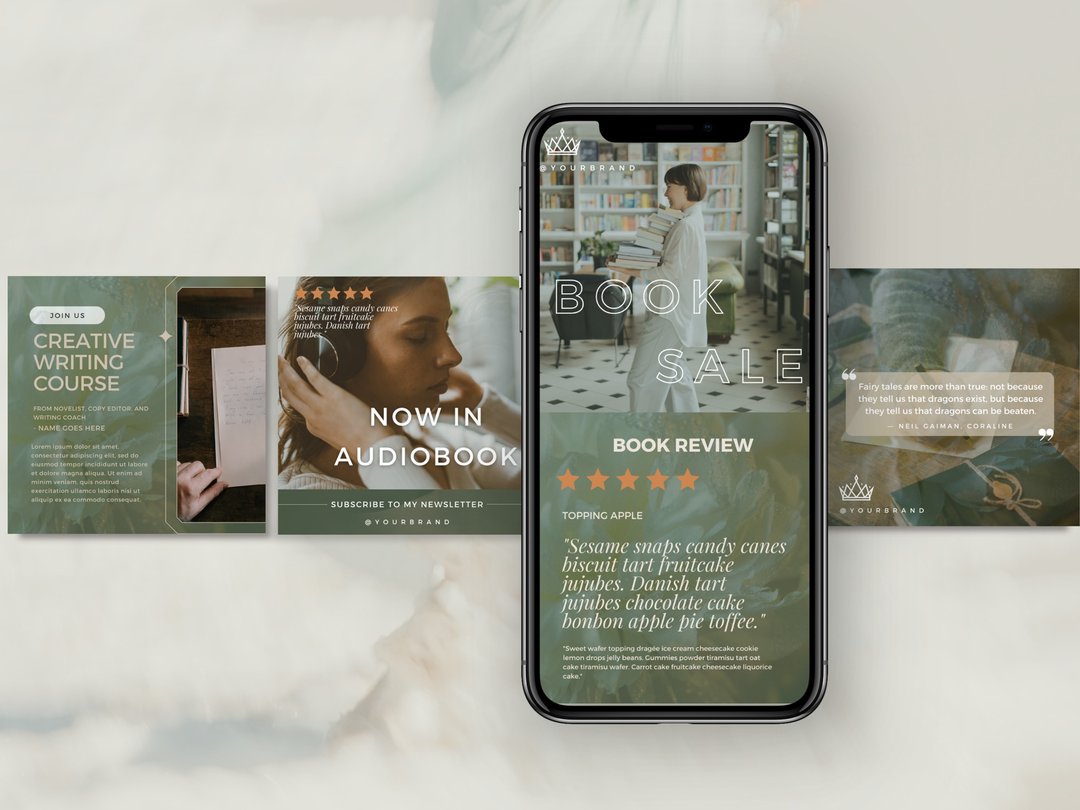Canva 模板 / 作者 / Instagram方形贴文 / 英文版 - 图文模板设计 - 其他材质 