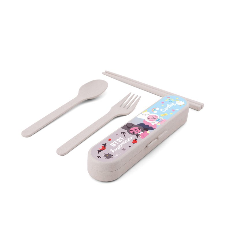 环保餐具套装  BT21 Angel & Villain Edition - COOKY - 餐刀/叉/匙组合 - 其他材质 