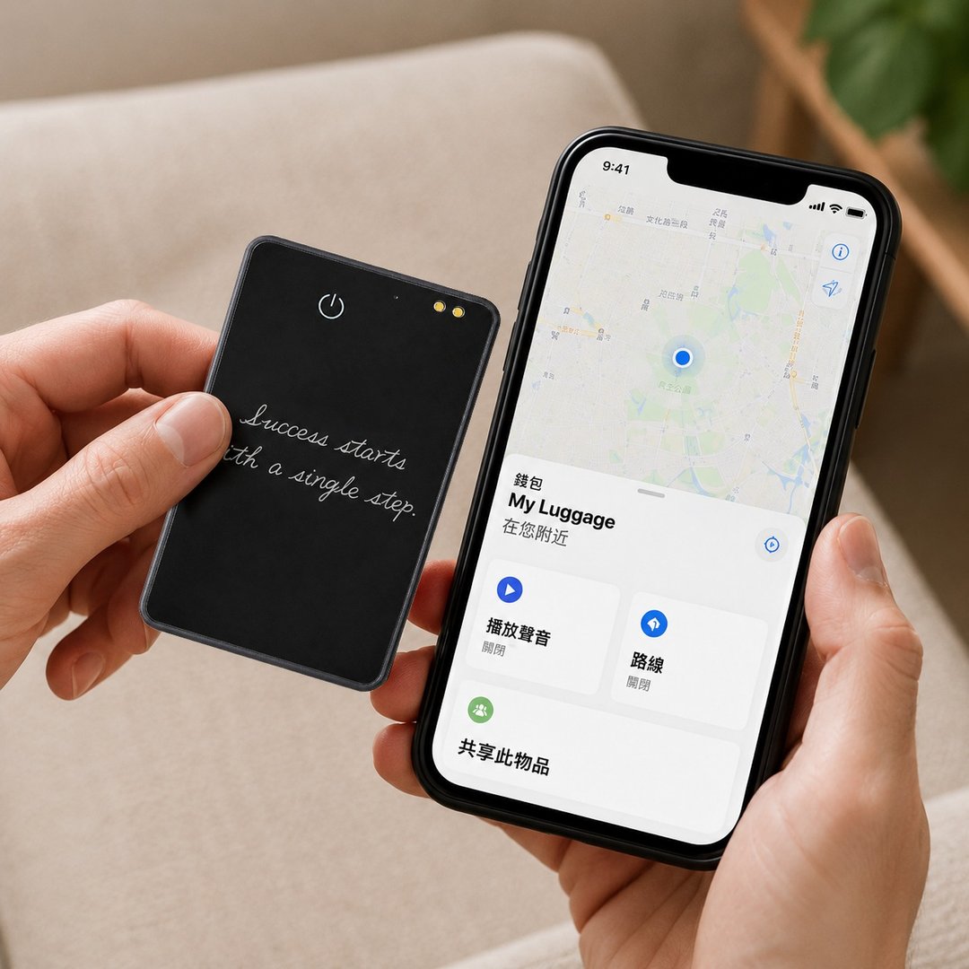 【定制化镌刻】名片型 Airtag 全球防丢定位磁吸充电超薄皮夹收纳 - 数码小物 - 塑料 多色