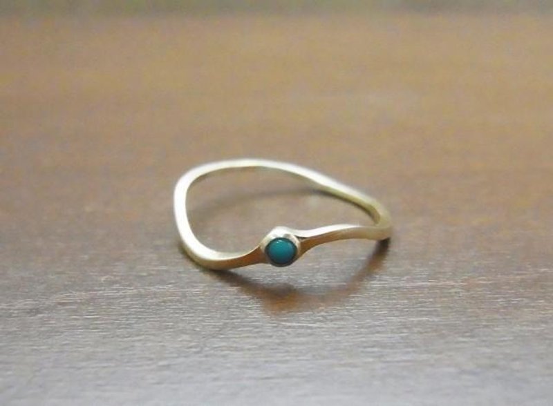 ring K10YG turquoise - 戒指 - 其他金属 金色