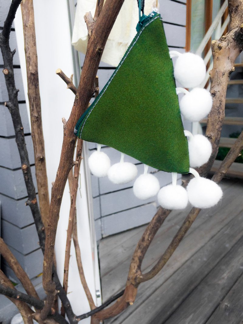 沐煦：圣诞小树零钱包 - 零钱包 - 聚酯纤维 绿色