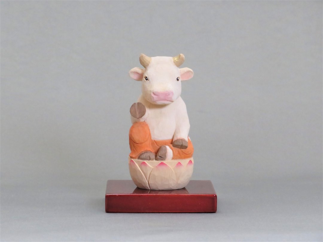 Wood carving Cow Buddha 2017 - 玩偶/公仔 - 木头 白色