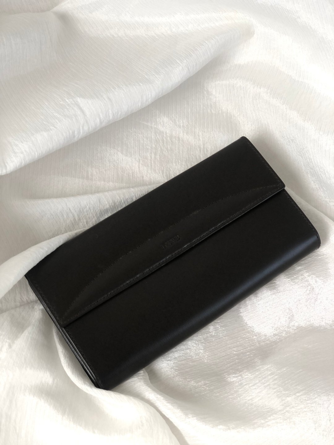 【日本直送，二手包装】LOEWE罗意钱包棕logo长钱包vintage复古老c6jj68 - 皮夹/钱包 - 真皮 咖啡色
