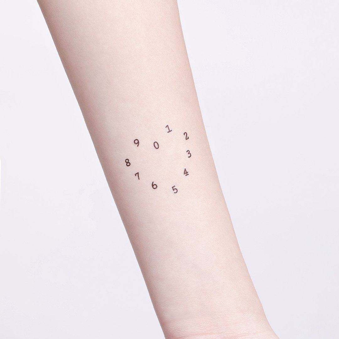 刺青纹身贴纸 - 心形 数字 爱心 Surprise Tattoos 2入 - 纹身贴 - 纸 黑色