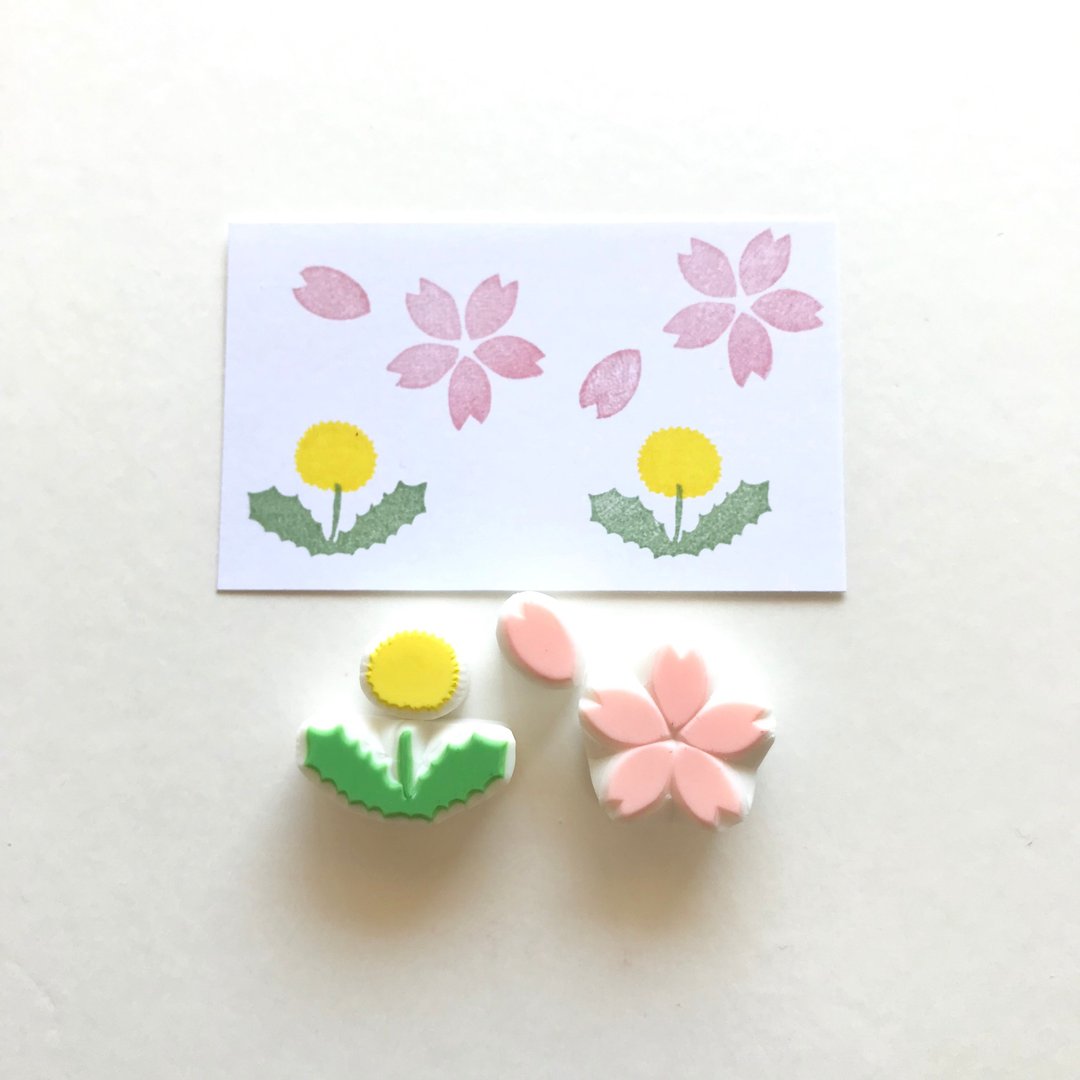 Botanical Stamp Spring - 印章/印台 - 橡胶 粉红色