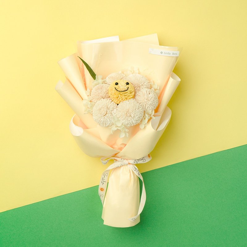smile box 微笑花束 现货 献花 展出成功 永生花束 索拉花 乒乓菊 - 干燥花/捧花 - 植物．花 