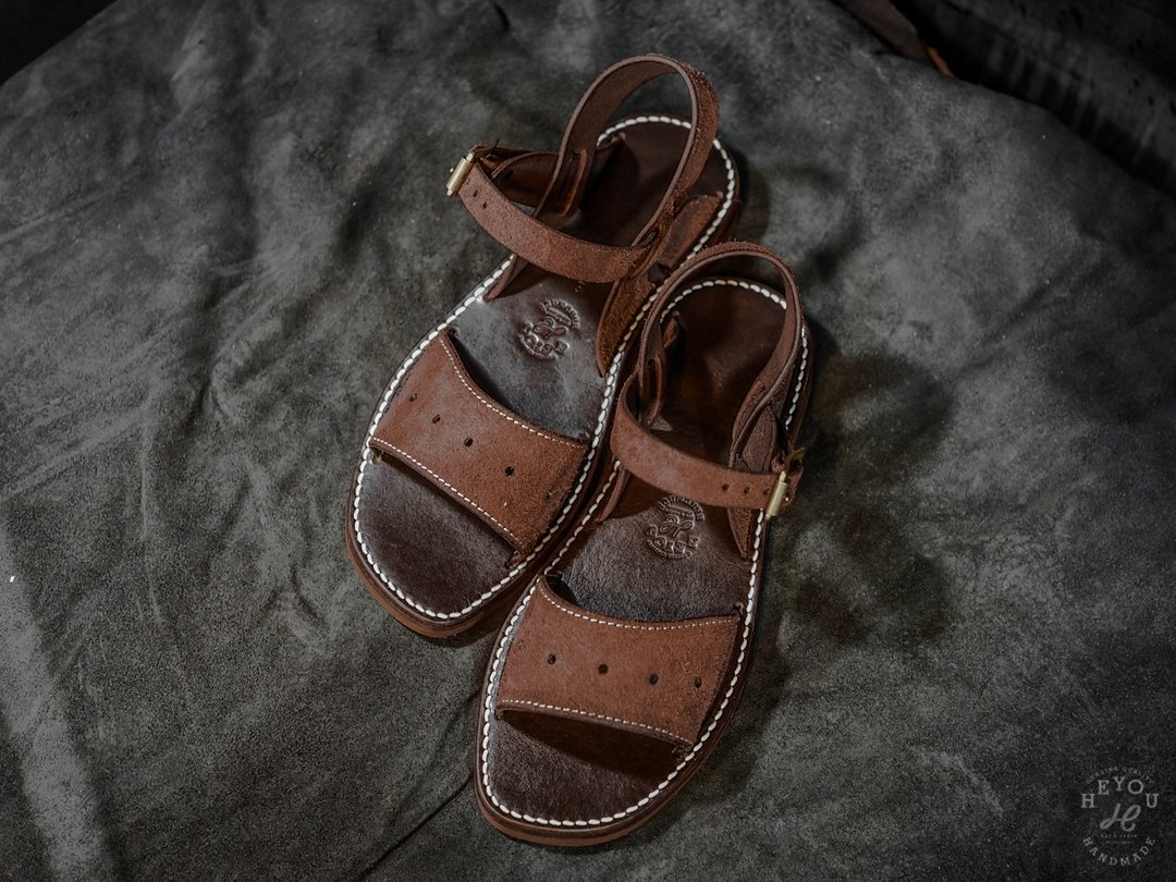 LeatherSandals 复刻法军公发皮革凉鞋-咖色 - 男女凉鞋 - 真皮 多色