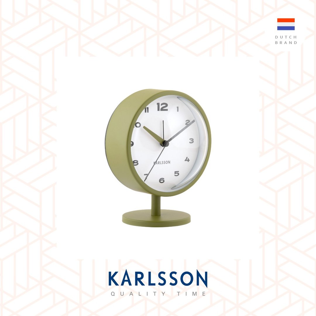 荷兰Karlsson,Alarm clock Brisk Dome army green孤型玻璃闹钟 - 时钟/闹钟 - 其他金属 绿色