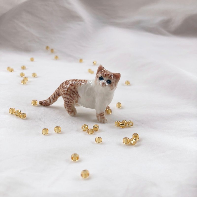 幸运金猫 - 小动物雕像 - 花瓶/陶器 - 陶 卡其色