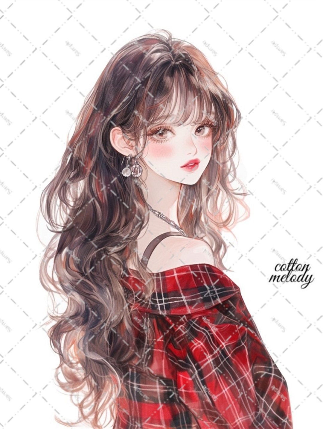 original sticker no.6526 人物贴纸 原创贴纸 人物贴纸 女孩贴纸 原创人物贴纸 - 贴纸 - 纸 