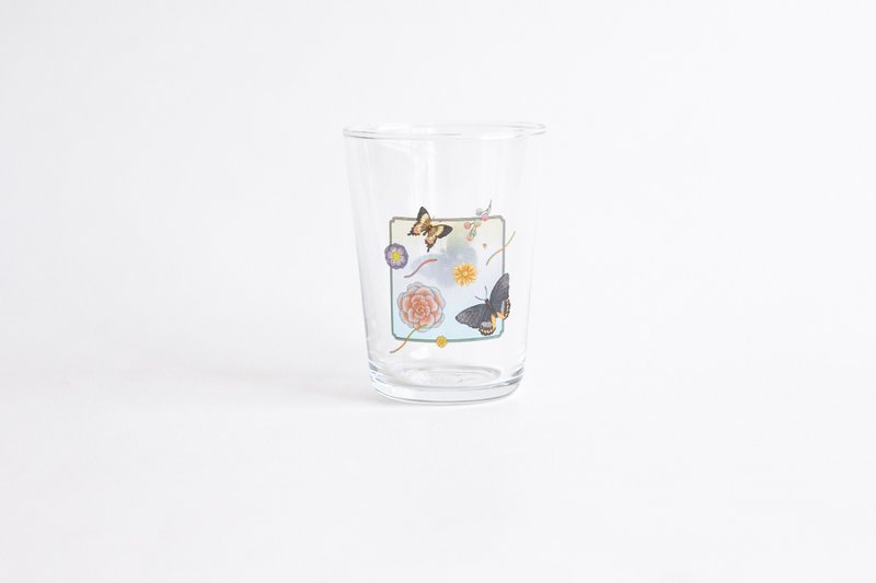 【+t企划】远方的动物们 花与蝶 - 玻璃杯 - 玻璃 透明