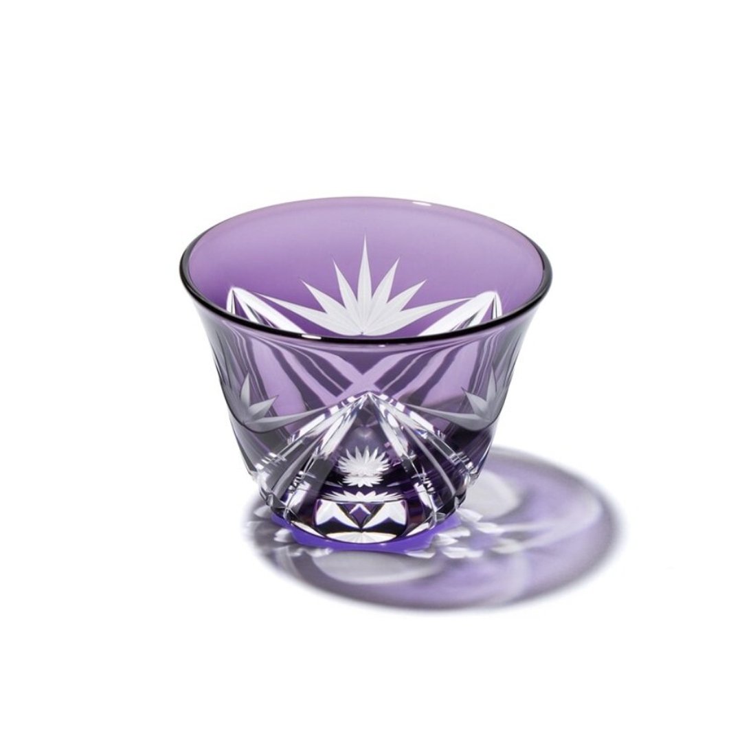 江户切子天海清酒杯-3色- - 玻璃杯 - 玻璃 白色
