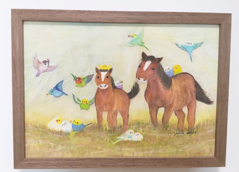 木制画框原画【融和】 - 海报/装饰画/版画 - 纸 绿色