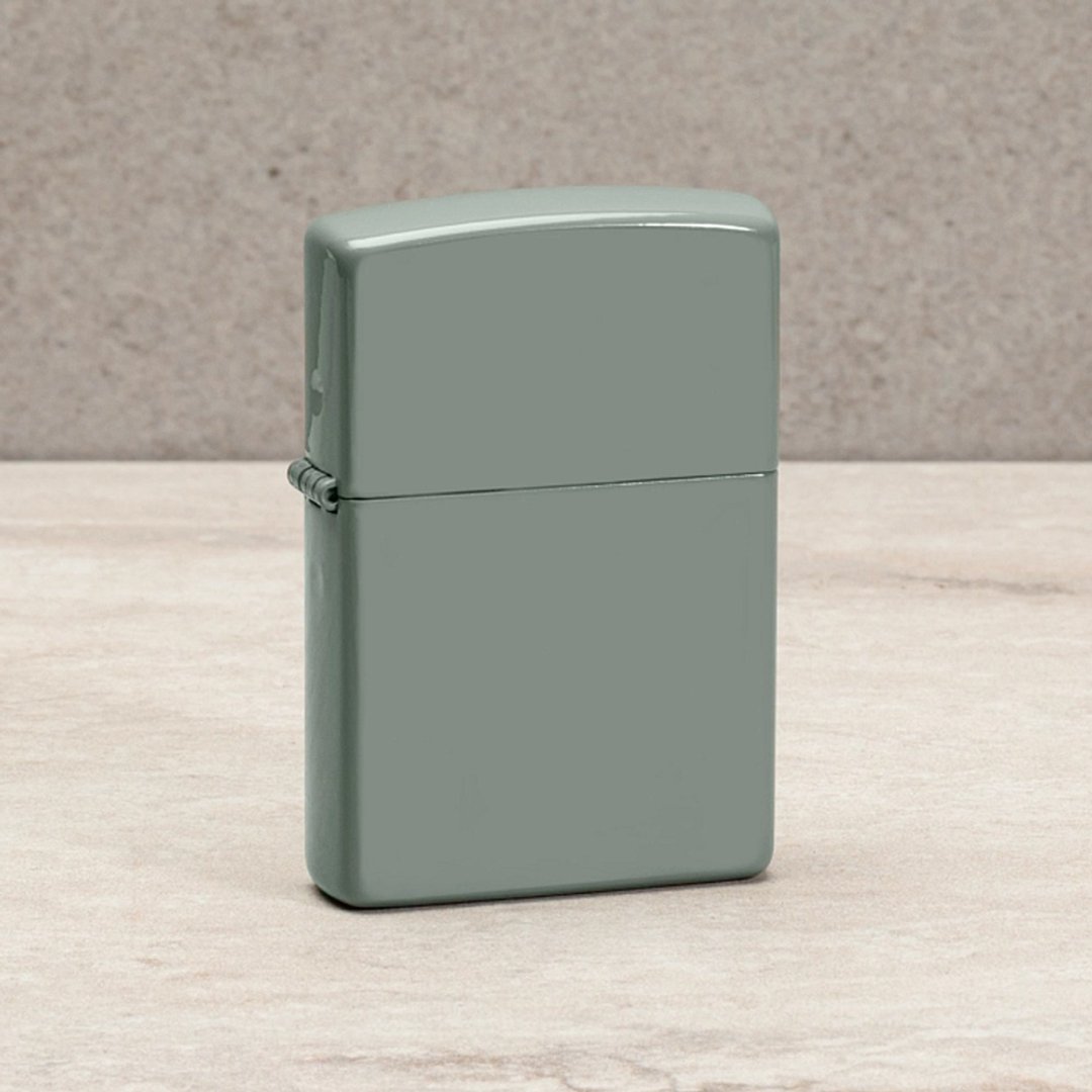 【ZIPPO官方旗舰店】 鼠尾草绿亮漆(素面)防风打火机 49843 - 其他 - 铜/黄铜 