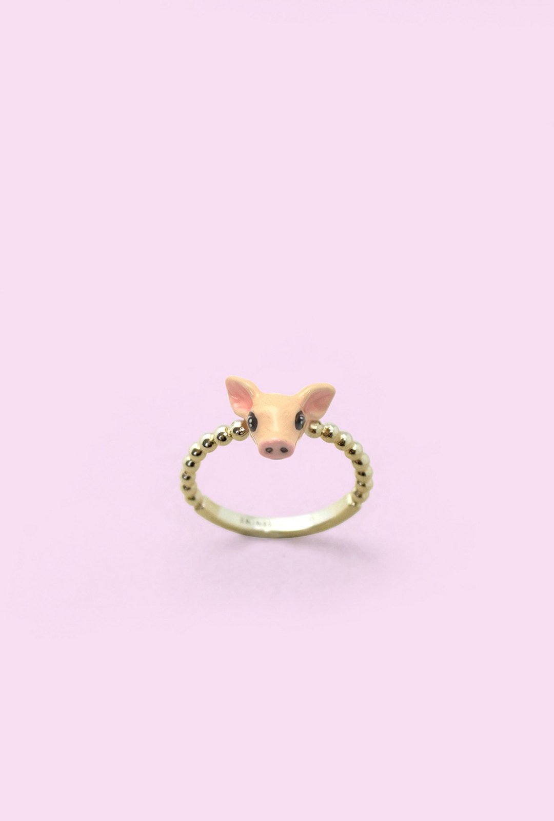 Pig Ring - Chinese zodiac animals. Sign - Zign Collection , 豬年 - 戒指 - 其他金属 粉红色